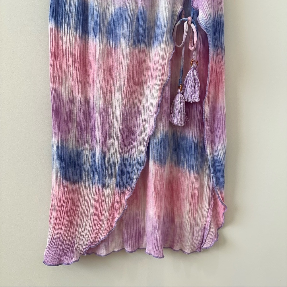 Becca Swim Cover Up Free Bird Strapless Tie Dye Beach Coverup Lake Beachy Pink - Picture 10 of 15